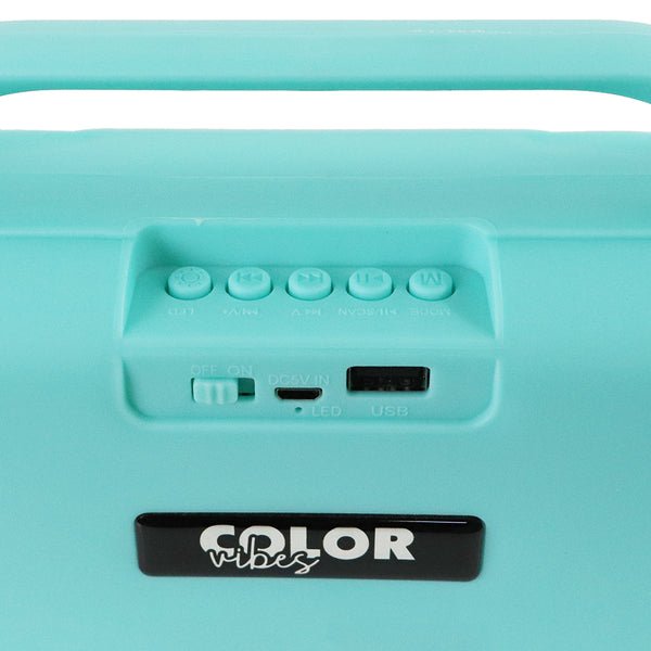 Fussion ISP-22004 Bocina Portátil 2X2" 10 000W P.M.P.O COLOR VIBES