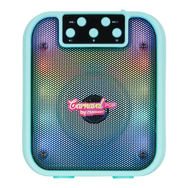 Fussion ISP-3043 ¡Lleva el espíritu del Carnaval en tus manos con la Bocina Portátil CARNAVAL POP de 3" con 5000W P.M.P.O