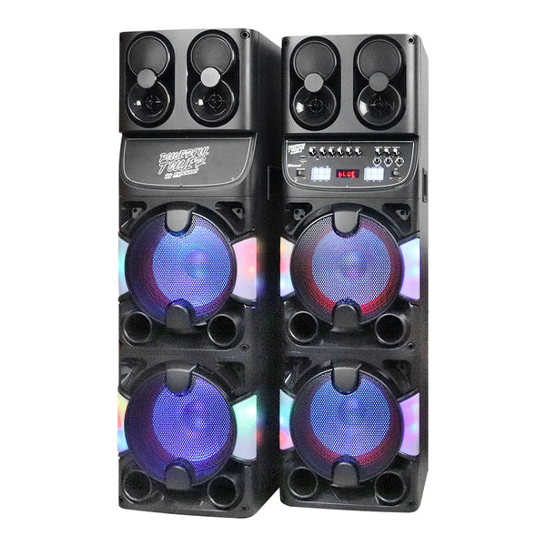 Fussion PBS-10X20007 JUEGO DE BAFLES ACTIVO Y PASIVO 2X10" 10 000W P.M.P.O