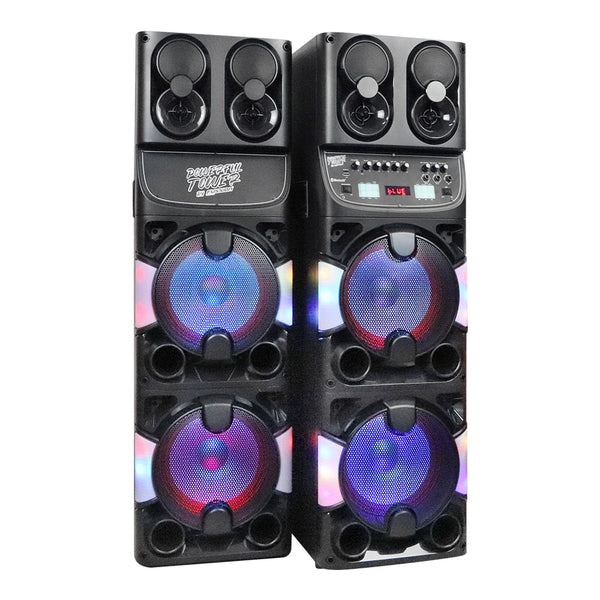 Fussion PBS-10X20007 JUEGO DE BAFLES ACTIVO Y PASIVO 2X10" 10 000W P.M.P.O