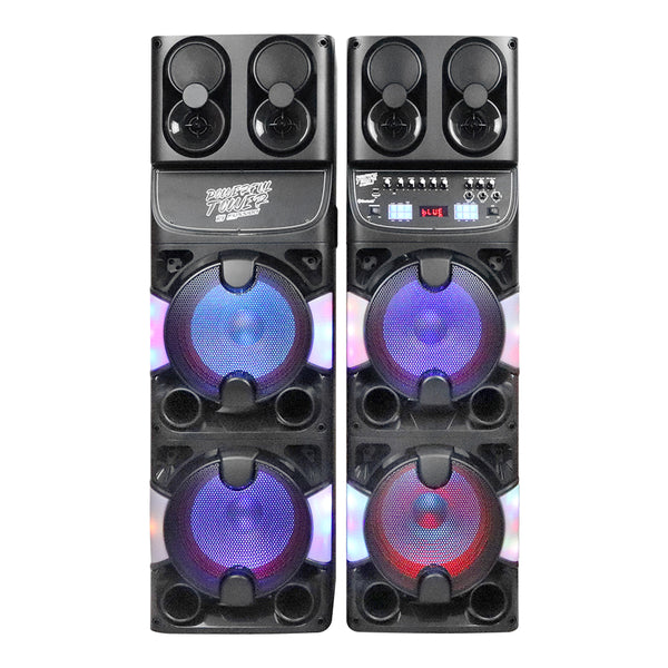 Fussion PBS-10X20007 JUEGO DE BAFLES ACTIVO Y PASIVO 2X10" 10 000W P.M.P.O