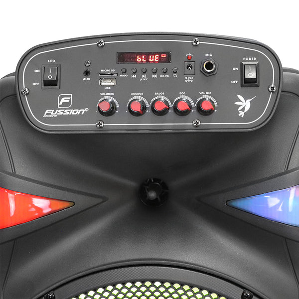 Fussion PBS-12014 Bafle Amplificado 12" Hummingbird 40 000W P.M.P.O