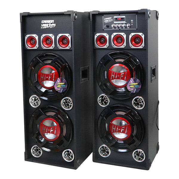 Fussion PBS-3010 JUEGO DE BAFLES ACTIVO Y PASIVO 2X10" CARBON VIBE RETRO 4500W P.M.P.O