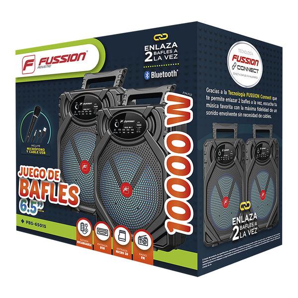 Fussion PBS-65015 Juego De Bafles Amplificados 6.5" 10 000W P.M.P.O
