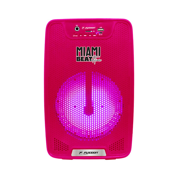 Fussion PBS-65026 Arrasa En La Fiesta Con El Potente Bafle Amplificado Miami Beat 6.5" De 10 000W P.M.P.O