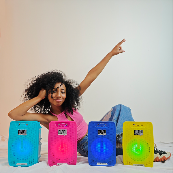 Fussion PBS-65026 Arrasa En La Fiesta Con El Potente Bafle Amplificado Miami Beat 6.5" De 10 000W P.M.P.O