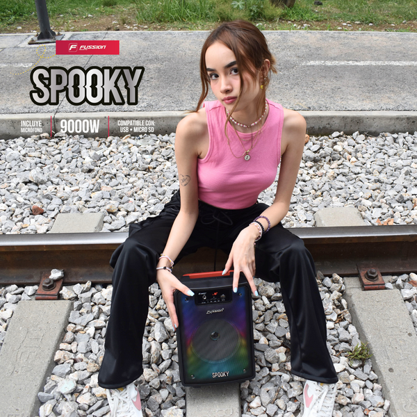 Fussion PBS-65SPOOKY BAFLE AMPLIFICADO 6.5" 9000W P.M.P.O Prepárate Para Adentrarte En Un Mundo Escalofriante De Sonido