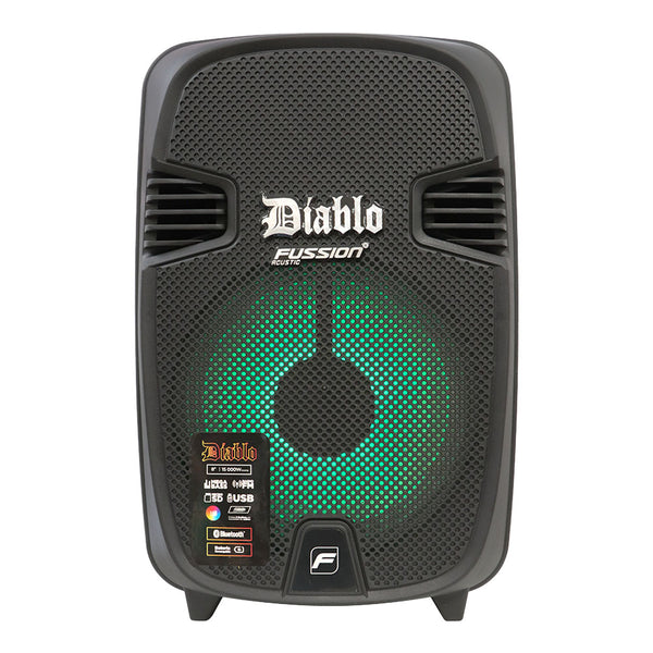 Fussion PBS-8030 Experimenta un sonido infernal DIABLO el bafle amplificado de 8" 15 000W P.M.P.O