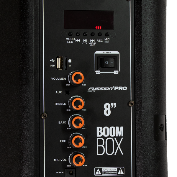 Fussion PBS-8055 Bafle Fussion Pro Boom Box 8” Con Bluetooth Y Luces LED RGB