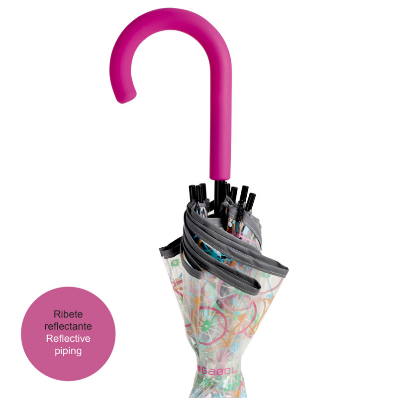 Gabol Paraguas Transparente FIORI