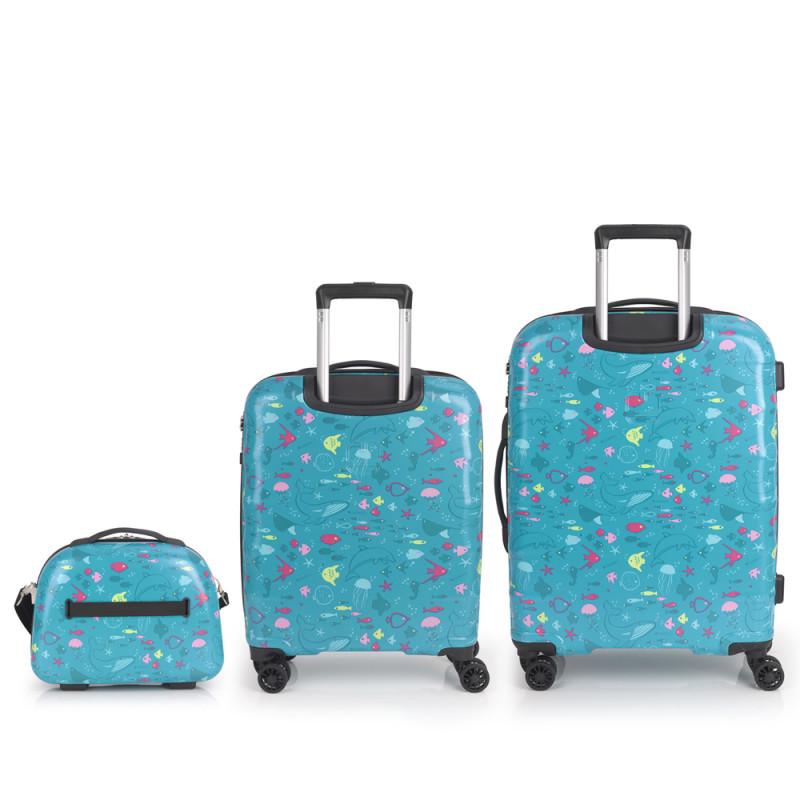 Gabol Juego De 2 Maletas (cabina Y Mediana) Y Neceser ACQUA