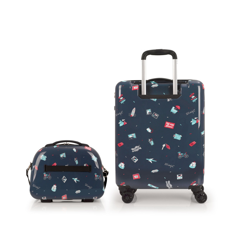 Gabol Juego De Maleta De Cabina Y Neceser PLANS MR. WONDERFUL