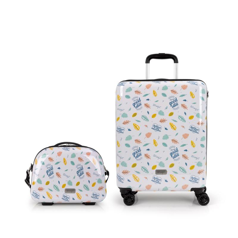 Gabol Juego de Maleta de Cabina y Neceser VIBES MR. WONDERFUL