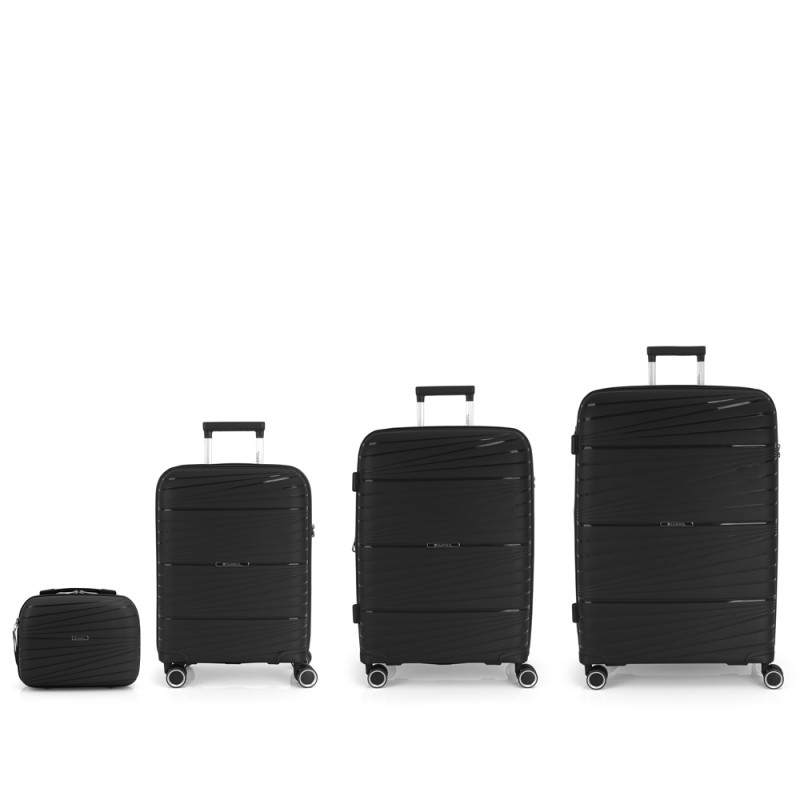 Gabol Set de 3 Maletas (Cabina Mediana Grande Y Neceser KIBA