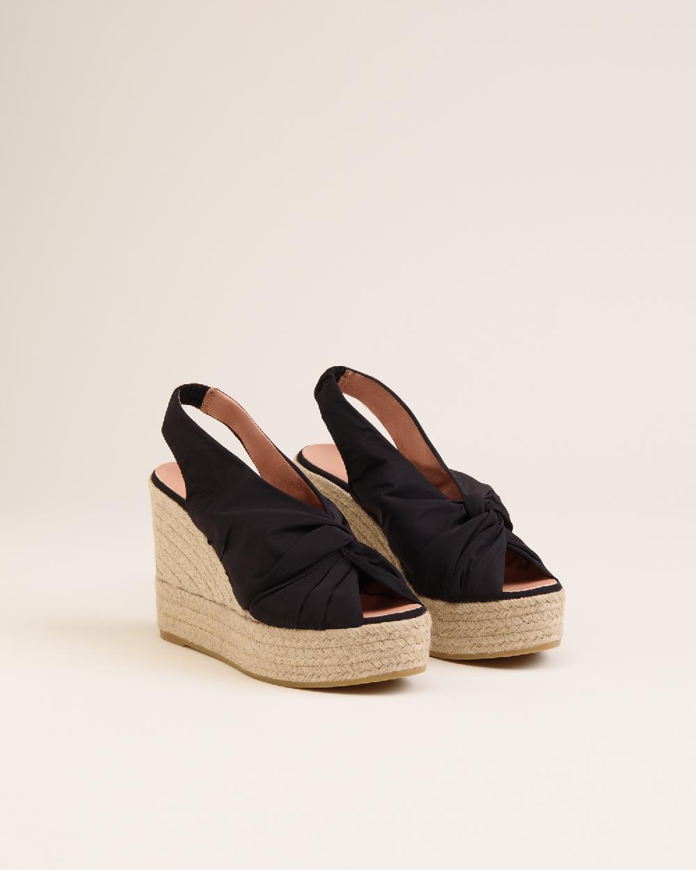 Gaimo Espadrilles Anca NegroSandalias De Cuña En Tejido Acolchado