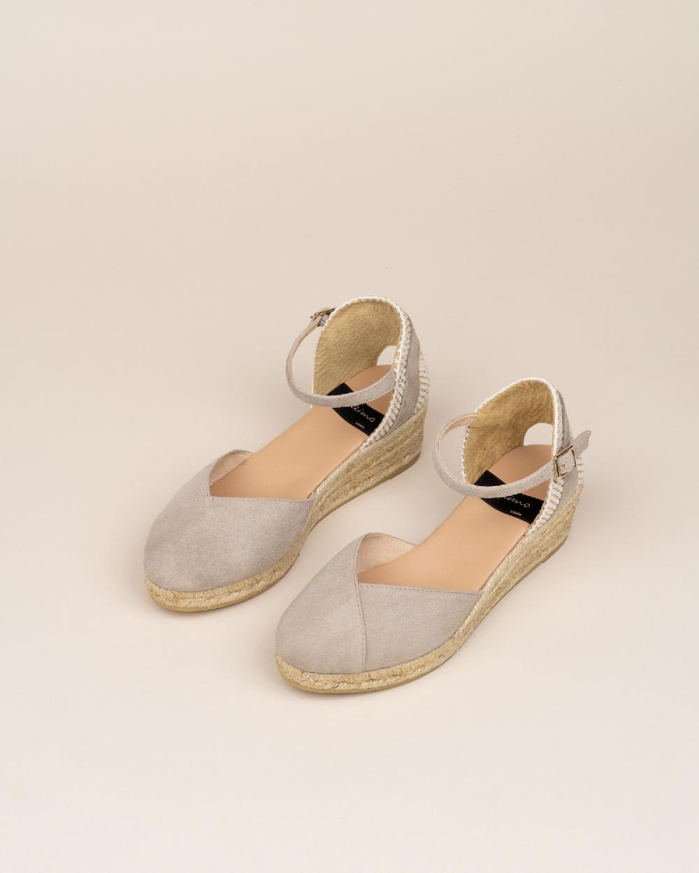 Gaimo Espadrilles Copita KangarooAlpargatas De Cuña En Piel Con Escote Pico