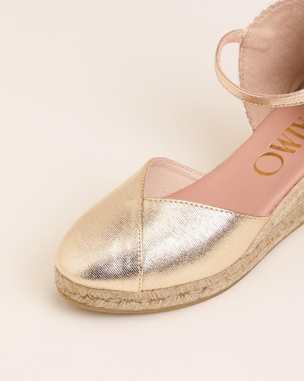 Gaimo Espadrilles Copita Odin CarraraAlpargatas De Cuña En Piel Grabada Con Escote Pico