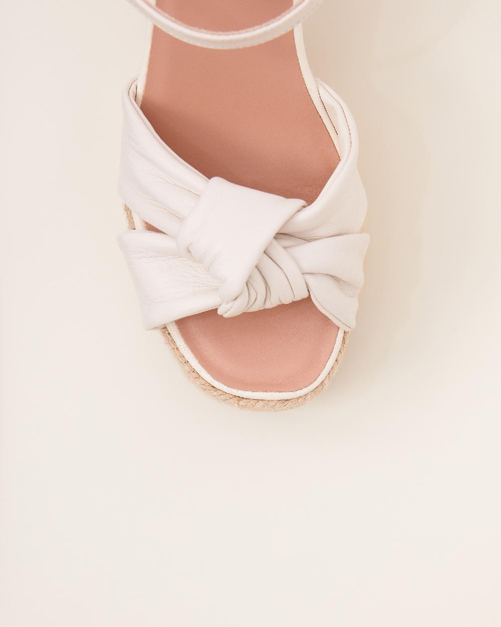 Gaimo Espadrilles Coque BlancoSandalias Con Tacón De Yute En Piel Con Tubular