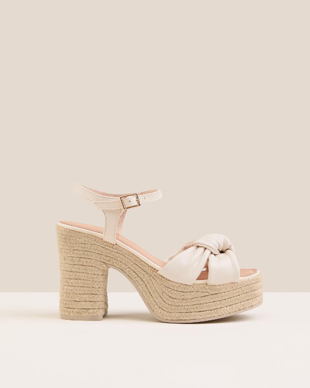Gaimo espadrilles Coque BlancoSandalias con tacón de yute en piel con tubular