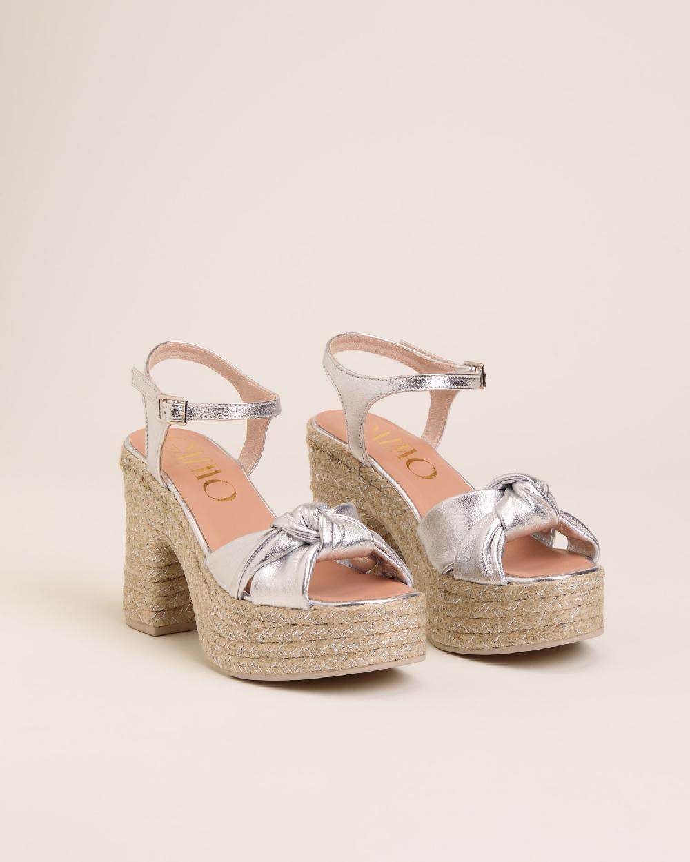 Gaimo Espadrilles Coque PlataSandalias Con Tacón De Yute En Piel Con Tubular