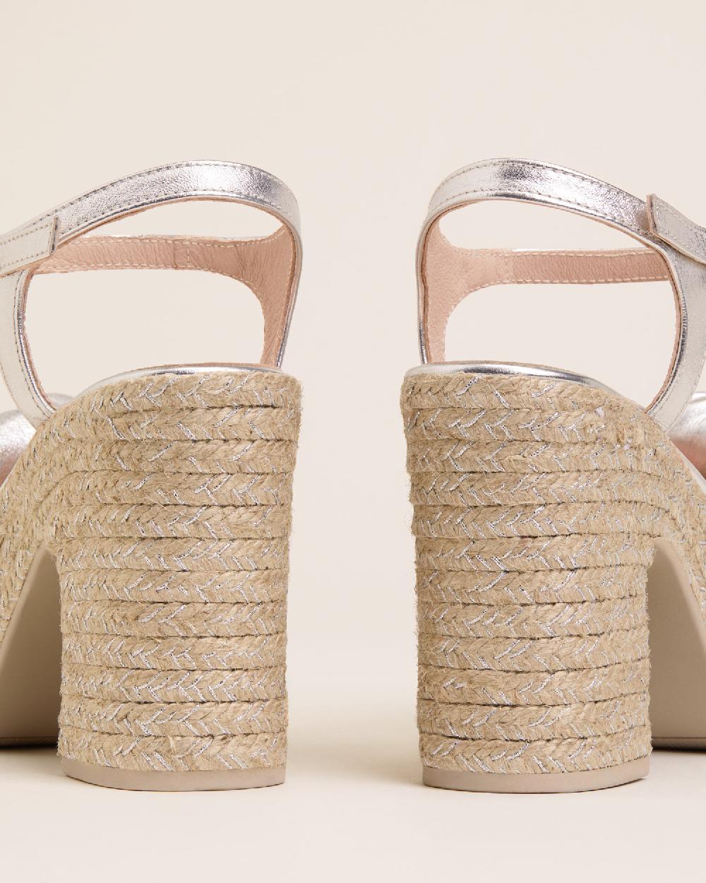 Gaimo Espadrilles Coque PlataSandalias Con Tacón De Yute En Piel Con Tubular