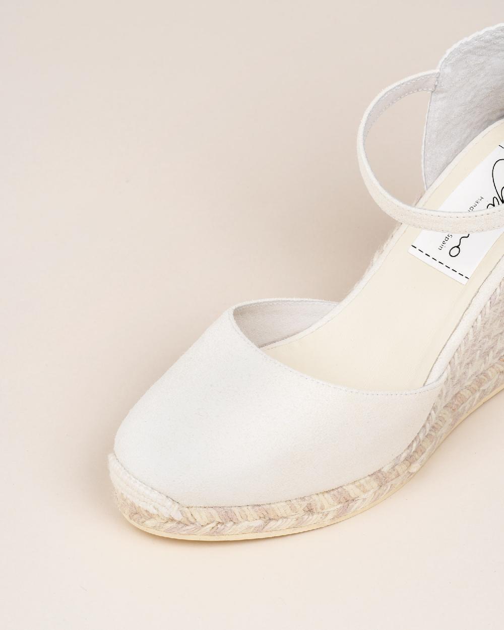 Gaimo Espadrilles Global Ante MarfilAlpargatas De Cuña En Piel Con Hebilla
