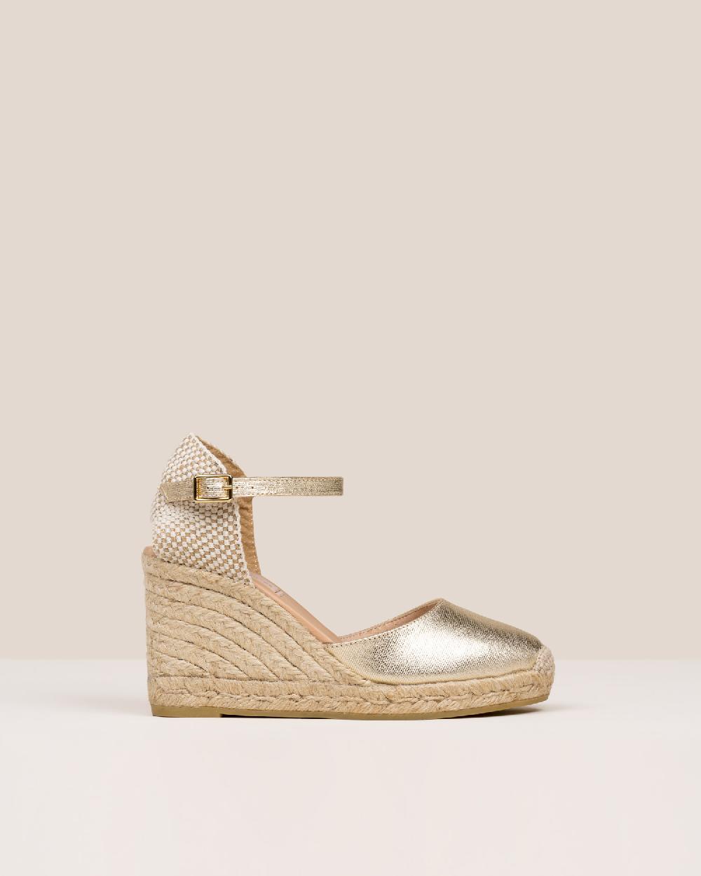 Gaimo espadrilles Global7 CarraraAlpargatas de cuña en piel grabada con hebilla