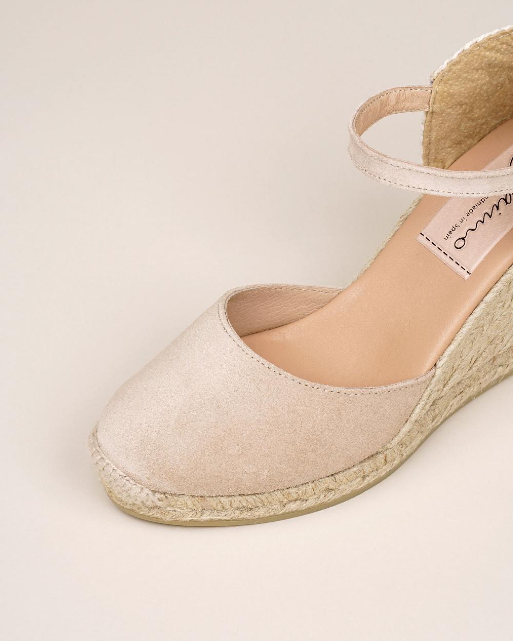 Gaimo Espadrilles Global7 SableAlpargatas De Cuña En Piel Con Hebilla