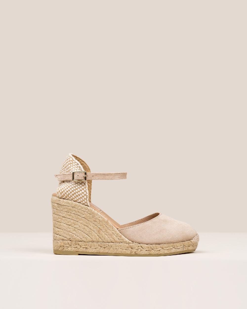 Gaimo espadrilles Global7 SableAlpargatas de cuña en piel con hebilla