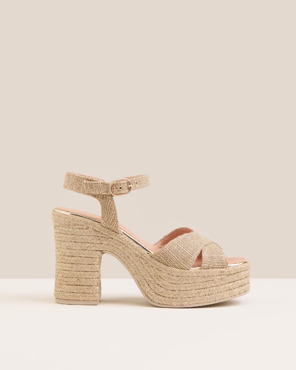 Gaimo espadrilles Natalis NaturalSandalias con tacón de yute en lino