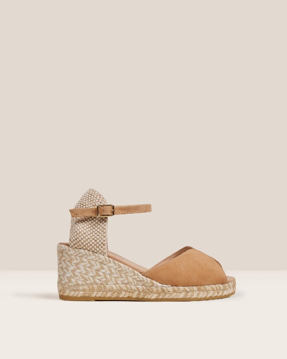 Gaimo espadrilles Ronny CamelloSandalias de cuña en piel con hebilla