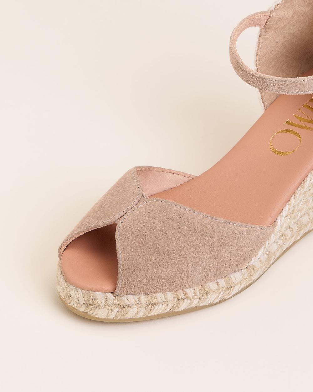 Gaimo Espadrilles Ronny KangarooSandalias De Cuña En Piel Con Hebilla