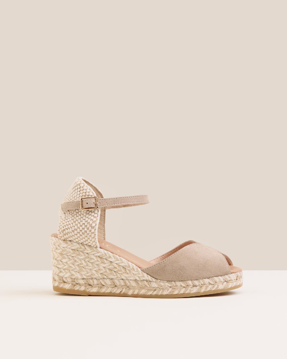 Gaimo espadrilles Ronny KangarooSandalias de cuña en piel con hebilla