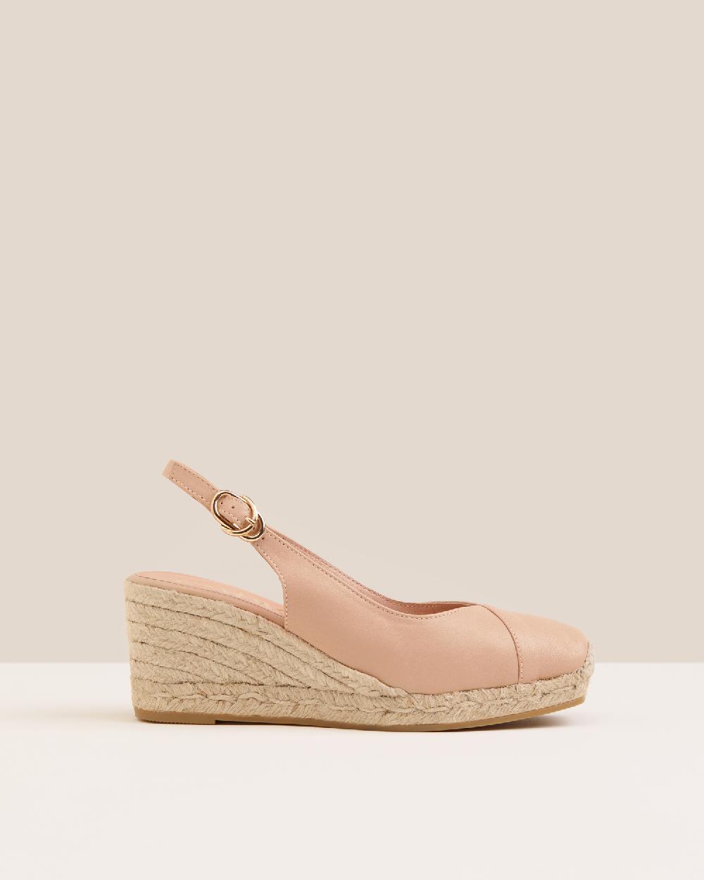 Gaimo espadrilles Tarsi BeigeAlpargatas de cuña destalonadas en piel