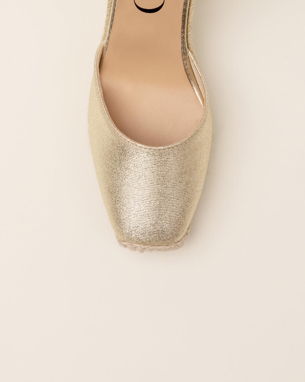 Gaimo Espadrilles Tedie CarraraAlpargatas De Cuña En Piel Grabada Con Cintas