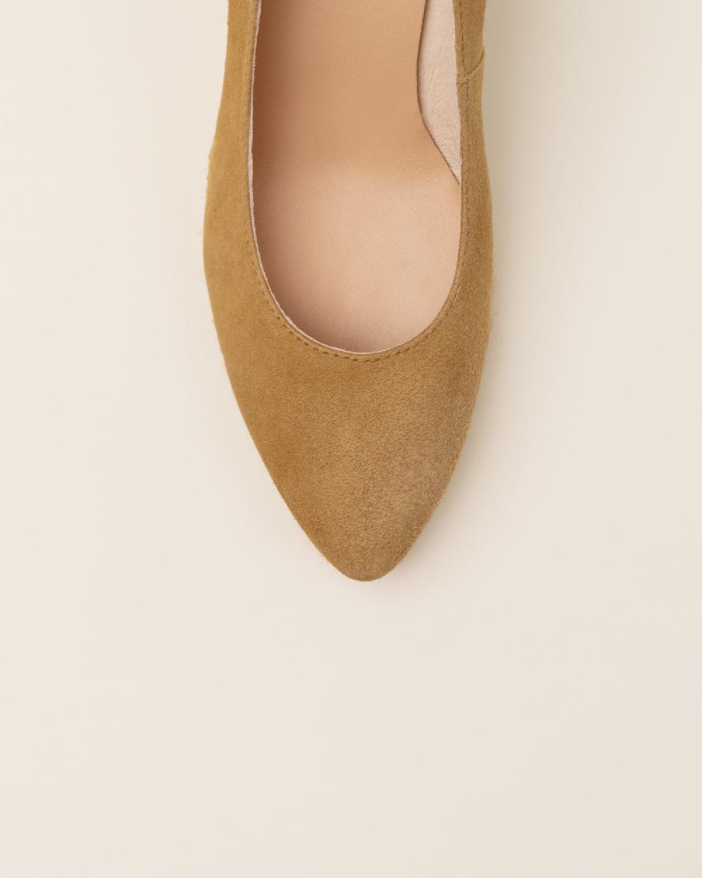 Gaimo Espadrilles Teva CamelSalones De Cuña De Yute En Piel Con Escote Redondo