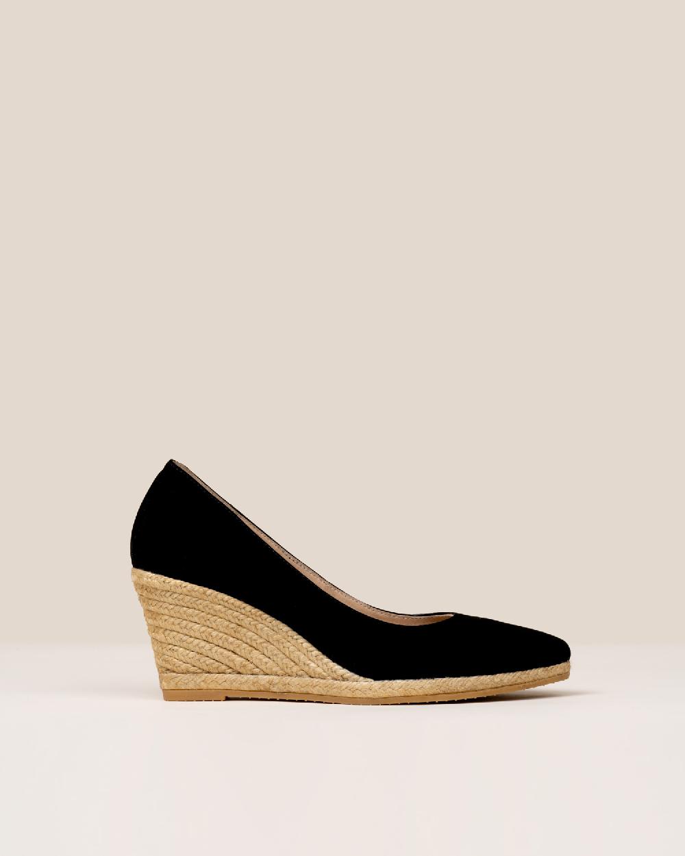 Gaimo espadrilles Teva NegroSalones de cuña de yute en piel con escote redondo