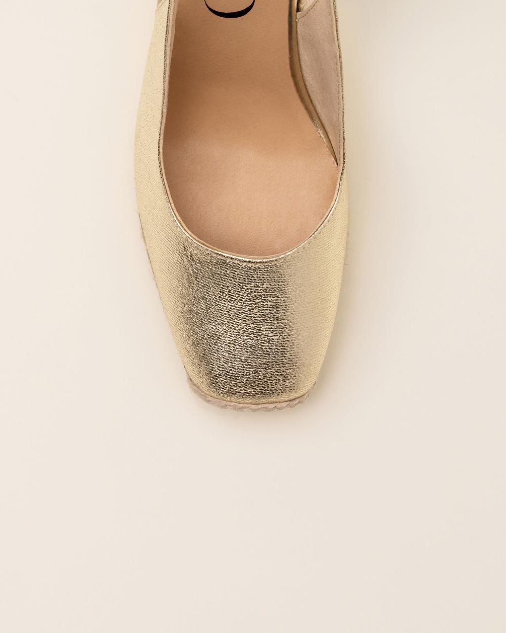 Gaimo Espadrilles Teyma CarraraAlpargatas De Cuña En Piel Grabada Destalonada