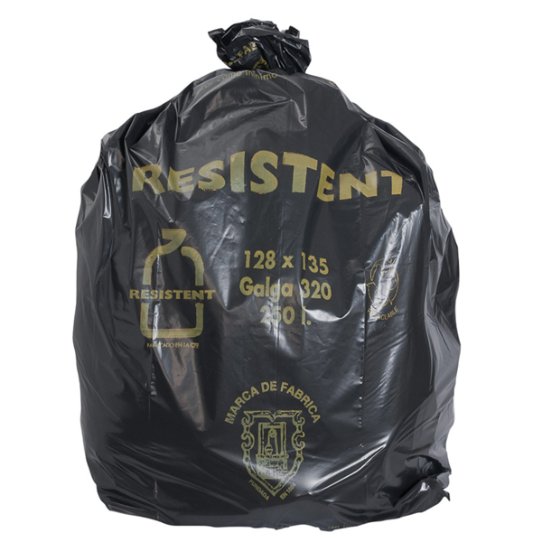 Garcia de pou 10 U. BOLSAS BASURA 250 L 80µ 128x135 CM NEGRO LDPE (5 UNID.)
