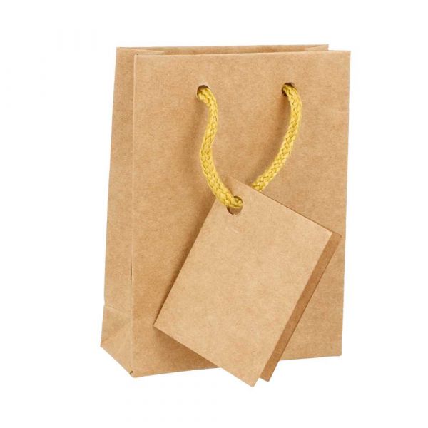 Garcia de pou 10 U. BOLSAS BOUTIQUE ASA CORDÓN 175 G/M2 8 3+3 3x10 8 CM NATURAL KRAFT (1 UNID.)