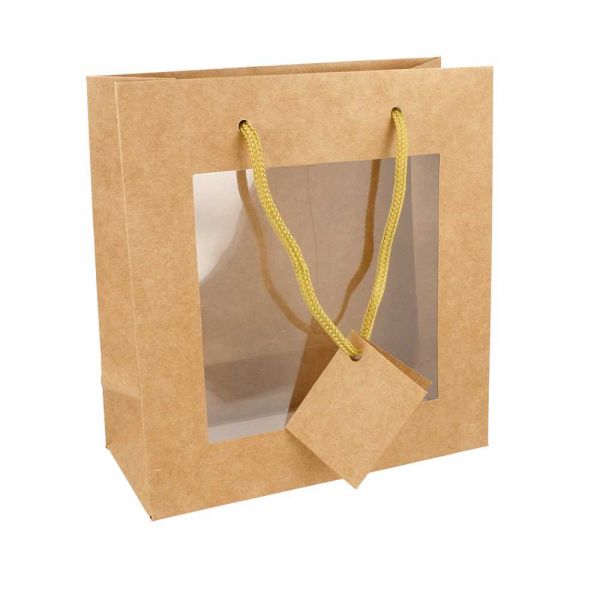 Garcia de pou 10 U. BOLSAS CON VENTANA 18+8x19 CM NATURAL KRAFT (10 UNID.)