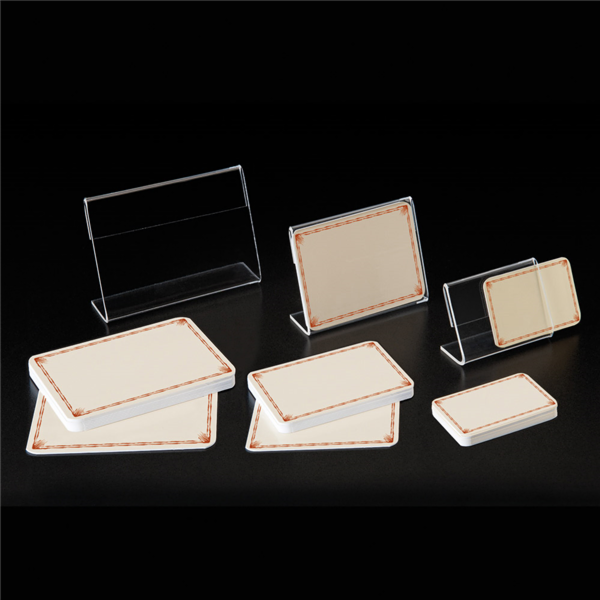 Garcia De Pou 10 U. CABALLETES PARA ETIQUETAS 10x7 5x3 CM TRANSPARENTE PVC (1 UNID.)