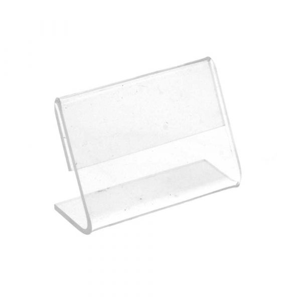 Garcia de pou 10 U. CABALLETES PARA ETIQUETAS 6x4x2 5 CM TRANSPARENTE PVC (1 UNID.)