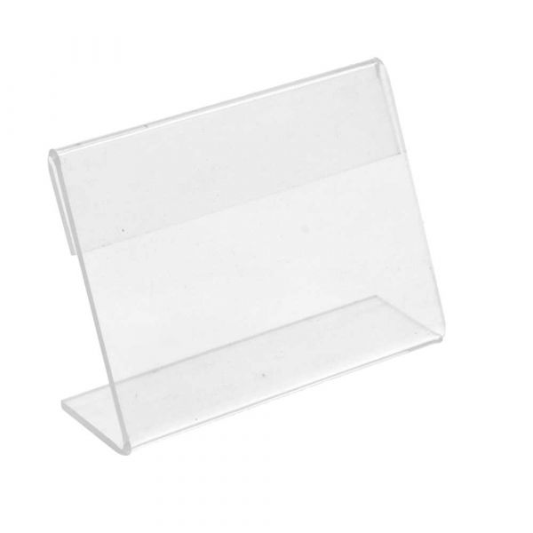 Garcia de pou 10 U. CABALLETES PARA ETIQUETAS 8x6 5x2 CM TRANSPARENTE PVC (1 UNID.)