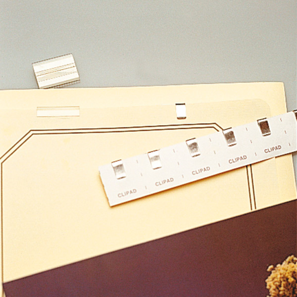 Garcia de pou 10 U. CLIPS METÁLICOS SOBRE PAPEL ADHESIVO 27x2 8 CM PLATEADO METAL (1 UNID.)