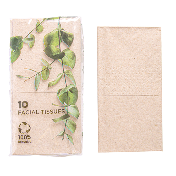 Garcia De Pou 10 U. X 10 U. PAÑUELITOS 3 CAPAS 21x21 CM NATURAL KRAFT (1 UNID.)