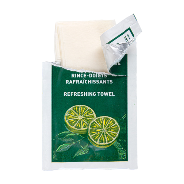 Garcia De Pou 100 TOALLITAS REFRESCANTES "CITRON" 45 G/M2 6x8 CM. BLANCO CELULOSA (1 UNID.)