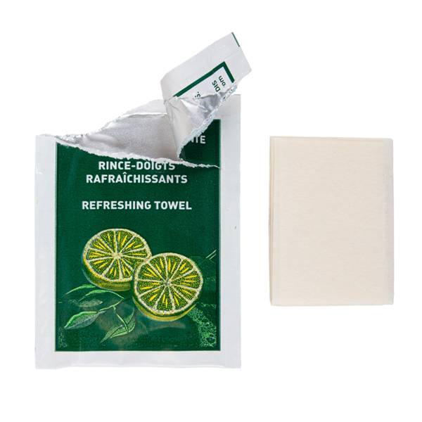 Garcia De Pou 100 TOALLITAS REFRESCANTES "CITRON" 45 G/M2 6x8 CM. BLANCO CELULOSA (1 UNID.)