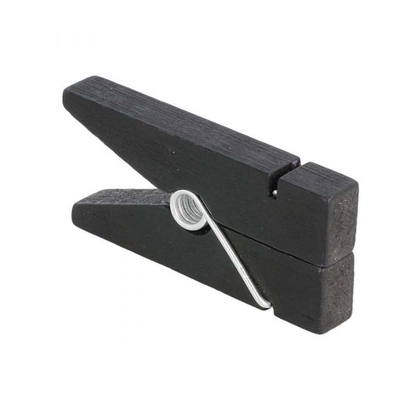 Garcia de pou 12 PINZAS PORTA-PIZARRAS 1 3x3 8x8 3 CM NEGRO MADERA (1 UNID.)