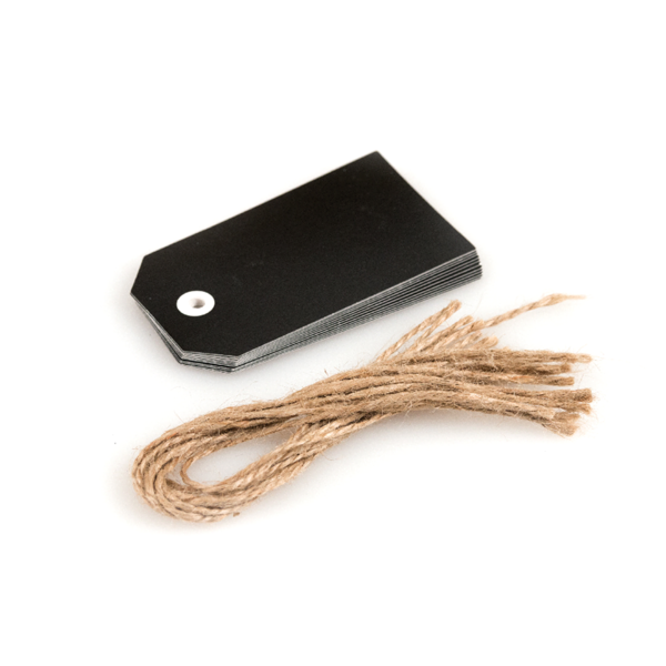 Garcia de pou 12 U. ETIQUETAS DE PIZARRA 5 1x9 2 CM NEGRO CARTONCILLO (1 UNID.)